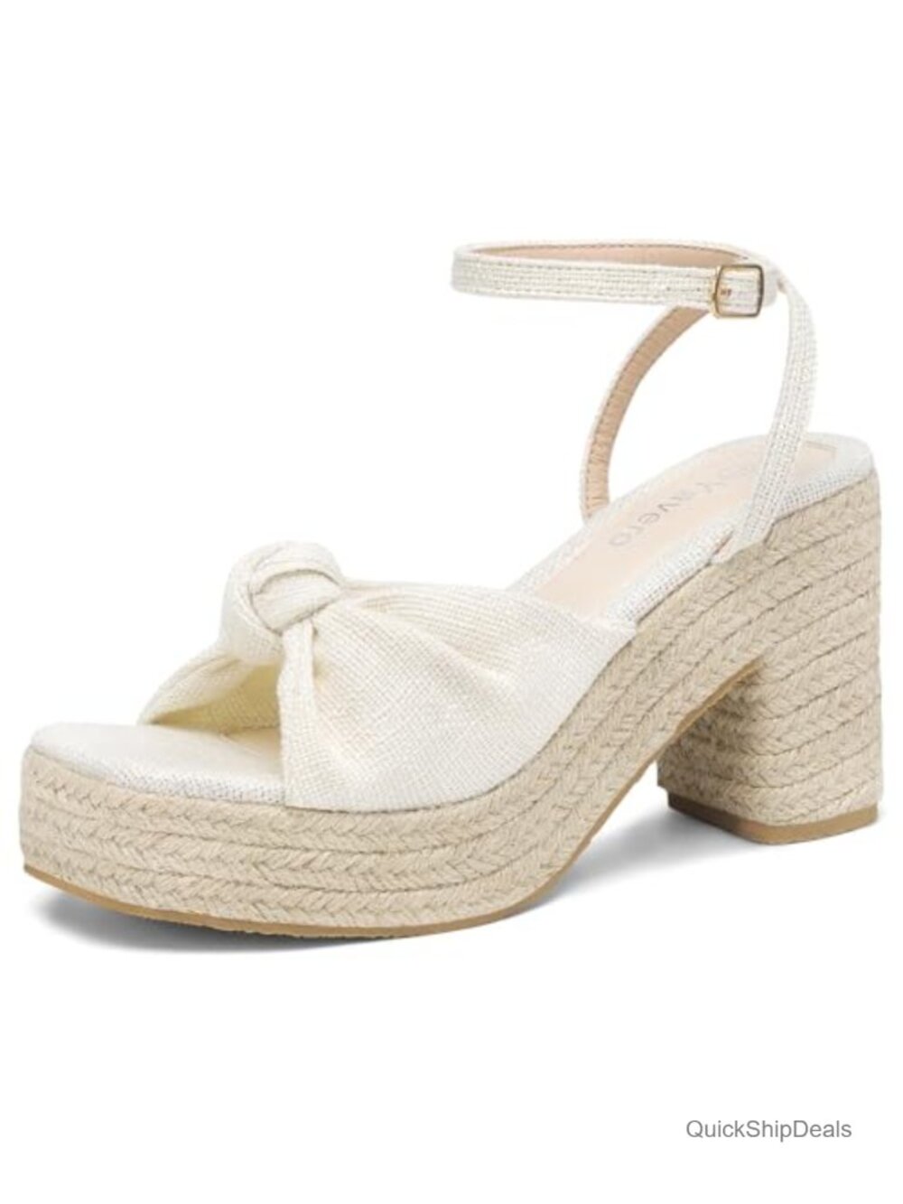 Women's Espadrille Platform Wedge Sandals Chunky Heel Bow Sandals Vacation